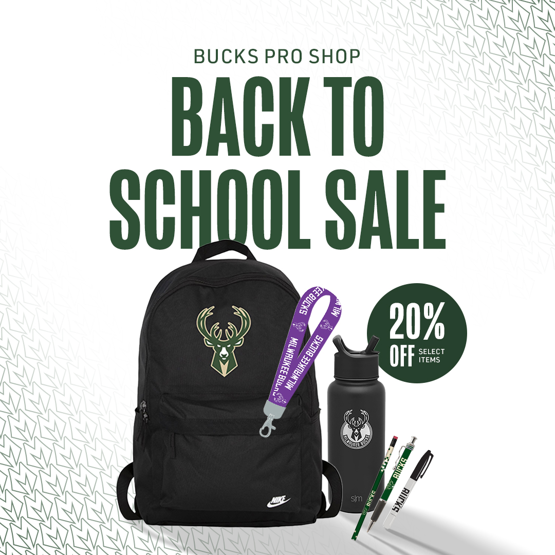 Tip-off the new school year with fresh Bucks gear!
For a limited time only, SCORE 20% OFF back to school essentials

shop.bucks.com/collections/mi…