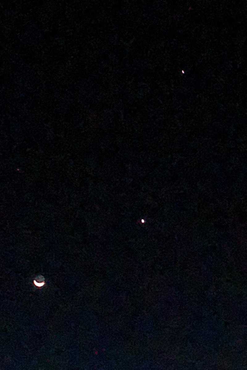 金星と木星と月