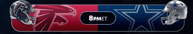 NFL Media (@nflmedia) on Twitter photo ๐จTONIGHT๐จ
<a href="/AtlantaFalcons/">Atlanta Falcons</a> vs. <a href="/dallascowboys/">Dallas Cowboys</a> LIVE on <a href="/nflnetwork/">NFL Network</a> at 8p ET + available to stream on <a href="/NFLPlus/">NFL+</a>!
Coverage starts at 7p ET w/ <a href="/NFLGameDay/">NFL GameDay</a> Kickoff
*Game subject to blackout in local markets. Fans locally can watch on FOX 5 (Atlanta) & KTVT-CBS 11 (Dallas) ๐จTONIGHT๐จ
<a href="/AtlantaFalcons/">Atlanta Falcons</a> vs. <a href="/dallascowboys/">Dallas Cowboys</a> LIVE on <a href="/nflnetwork/">NFL Network</a> at 8p ET + available to stream on <a href="/NFLPlus/">NFL+</a>!
Coverage starts at 7p ET w/ <a href="/NFLGameDay/">NFL GameDay</a> Kickoff
*Game subject to blackout in local markets. Fans locally can watch on FOX 5 (Atlanta) & KTVT-CBS 11 (Dallas)