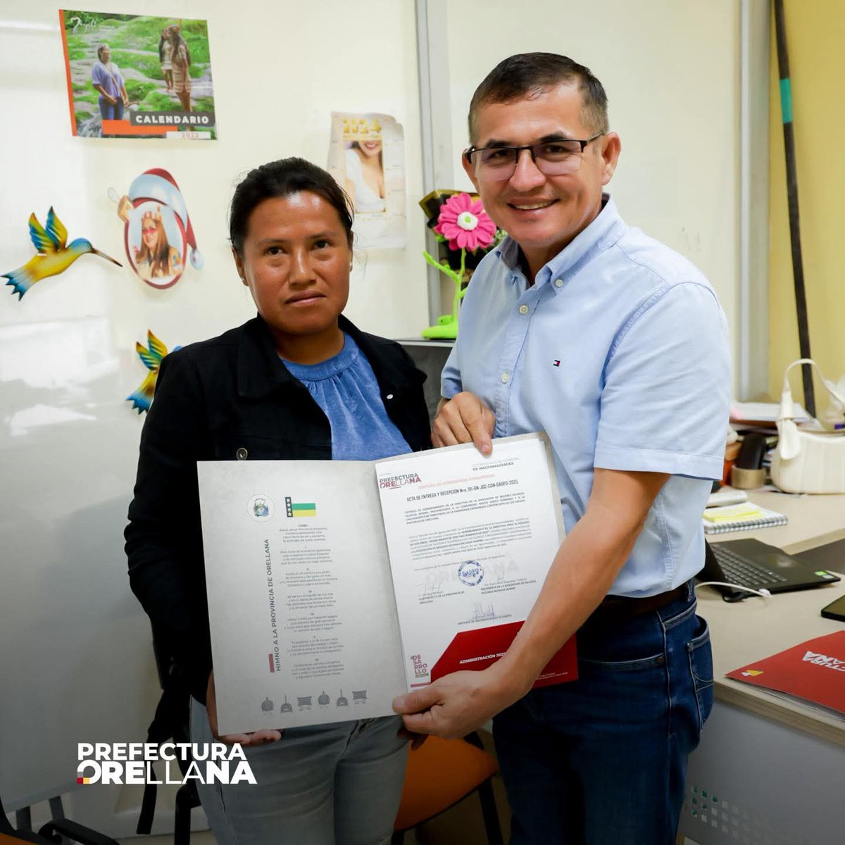 GADPORELLANA's tweet photo. En un paso fundamental hacia el reconocimiento y fortalecimiento de nuestras estructuras organizativas 💪🏽🤝, el Viceprefecto Rodrigo Morejón entregó los nombramientos oficiales a varias asociaciones comunitarias de Orellana. 🌿 https://t.co/nn4eO8giXF