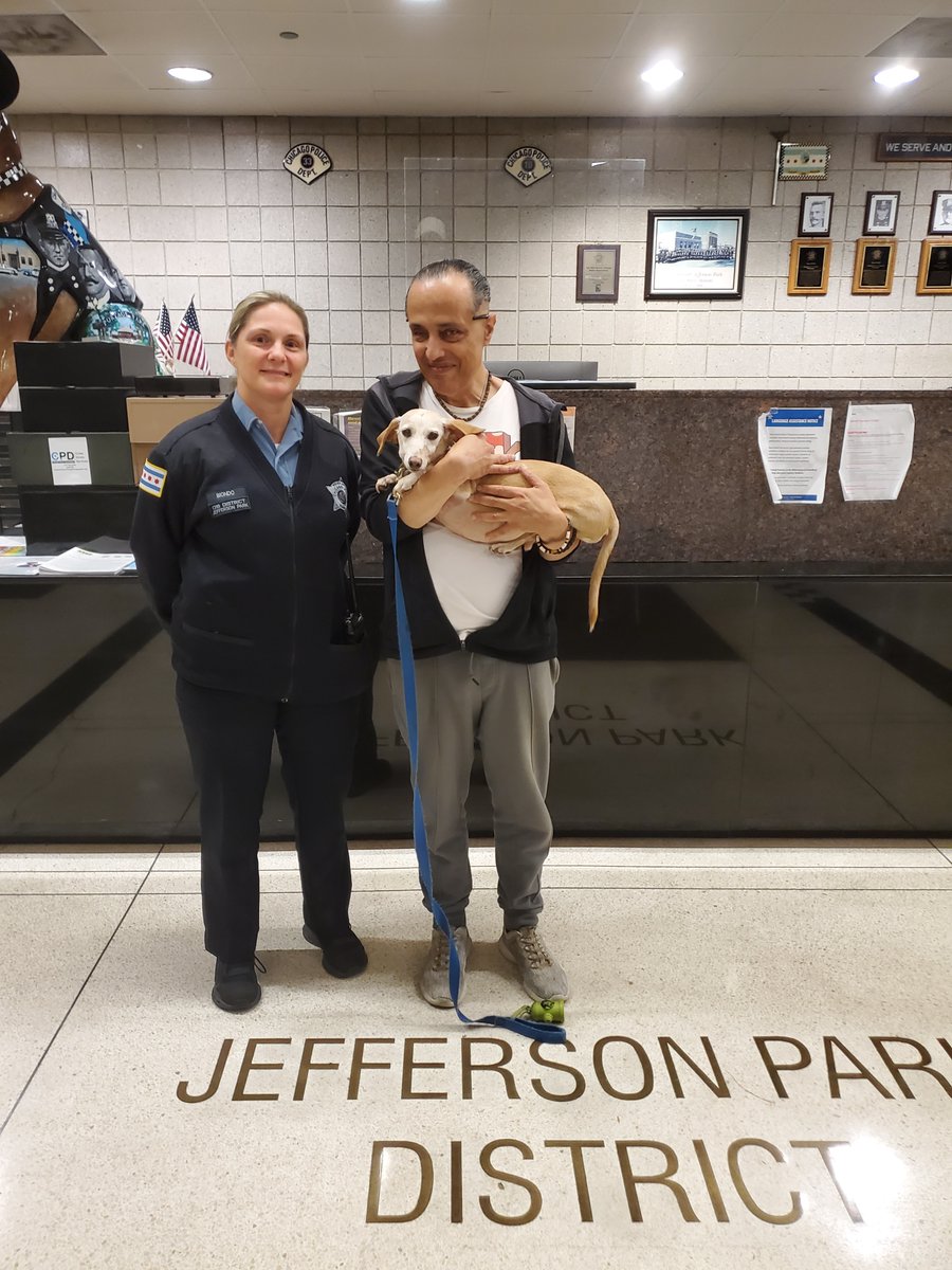 CPD's 16th District helped reunite a stolen service dog with his legally blind owner after the dog was turned in at the police station. Officer Iwona Biondo discovered the dog was reported missing two months ago. "Bam Bam" and his owner have now been reunited!