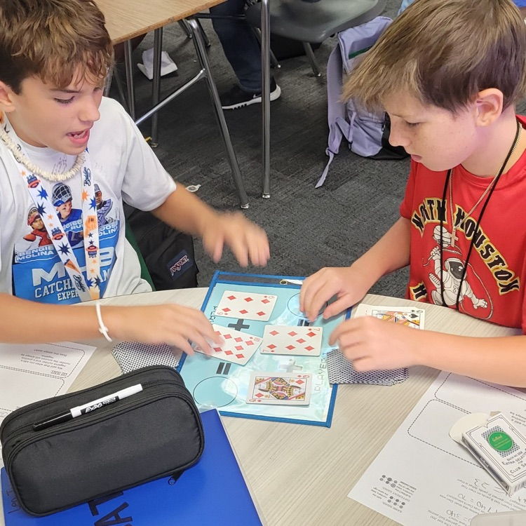 HumbleISD_CMS's tweet image. 6th graders are going head-to-head with Integers Battle! 💥 Who will win the ultimate math battle? #MathIsFun #TheColtWay