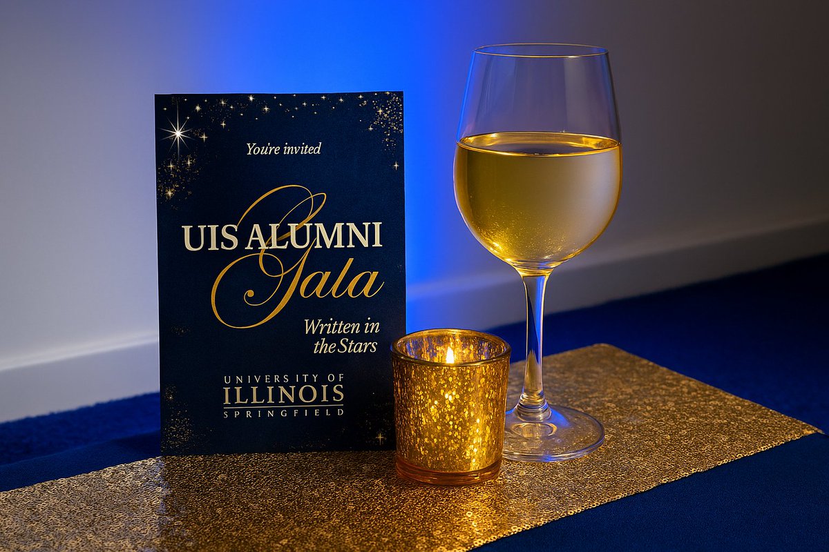 A touch of gold. A path of blue. A toast to what’s ahead.
Sneak peek of the UIS Alumni Gala on Sept 20!
Can you guess the exclusive gift waiting for you?
📅 Register now: go.uis.edu/StarsGala

#UISAlumniGala #SneakPeek #RegisterNow