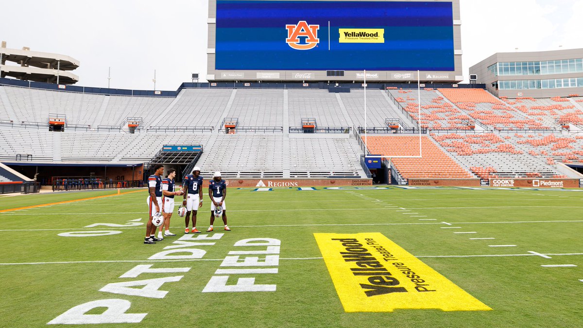Auburn Football (@auburnfootball) on Twitter photo The on-field displays on each 25-yard line will also feature <a href="/yellawood/">YellaWood</a>'s yellow logo and its signature product, pressure treated pine.
The partnership will support Auburn Athletics & elevate student-athlete brand exposure at the onset of college athletics’ revenue sharing ere. The on-field displays on each 25-yard line will also feature <a href="/yellawood/">YellaWood</a>'s yellow logo and its signature product, pressure treated pine.
The partnership will support Auburn Athletics & elevate student-athlete brand exposure at the onset of college athletics’ revenue sharing ere.