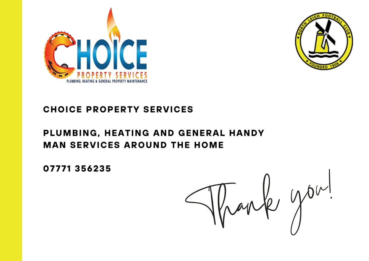 NorthLeigh_Res's tweet photo. The first in a series of shout outs to the companies who have sponsored the team this season. Refs, kits, winter training - it all adds up.

First up: Bernie at Choice Property Services.

Got work you need doing? Give him a shout!

https://t.co/jrqnEngkWD https://t.co/0hPIse1NRR