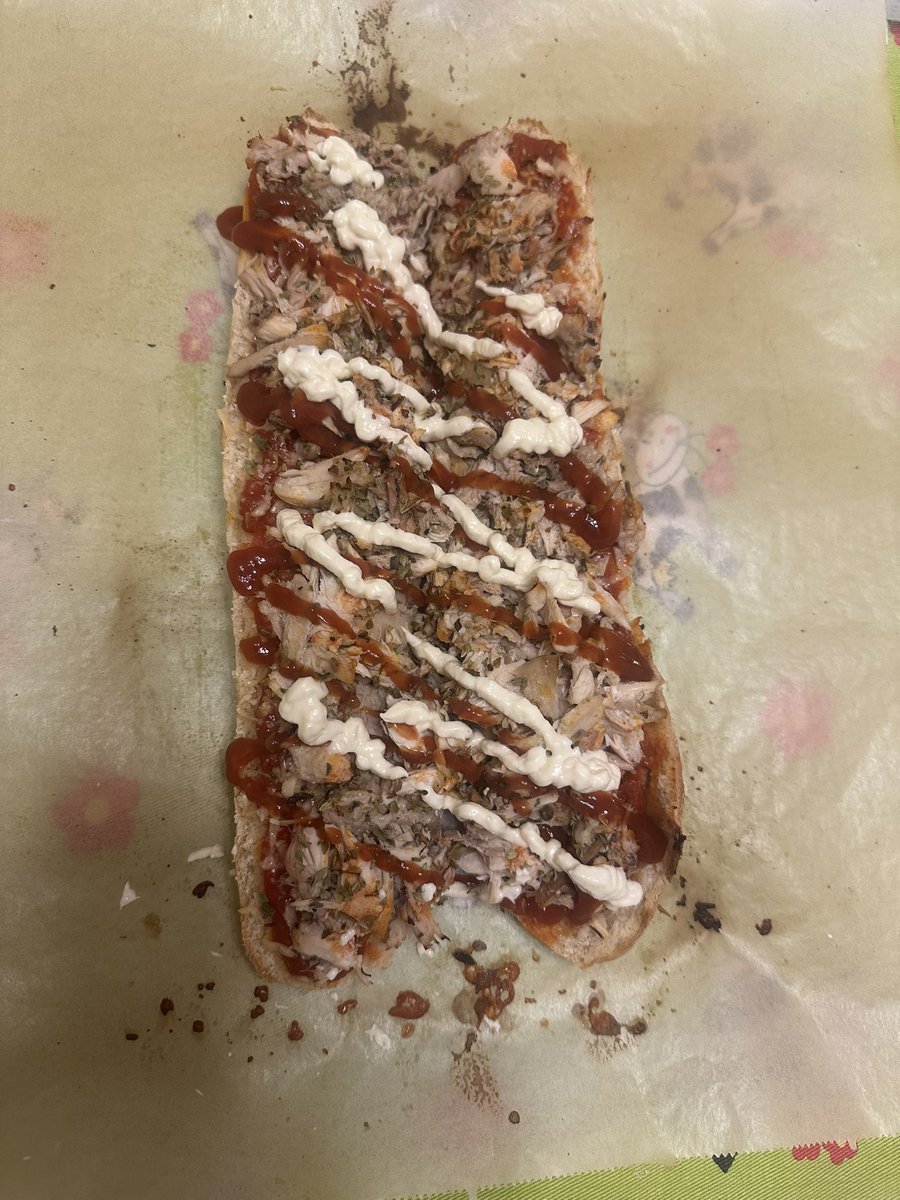 Queréis boca pizza de pollo…
