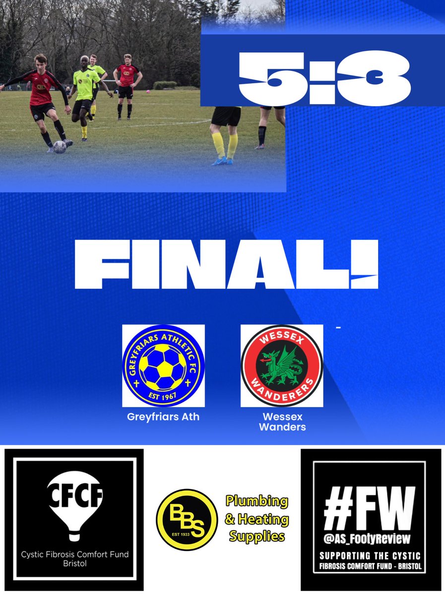 greyfriarsafc's tweet photo. Full time 

We come out 5-3 winners all the best to @wessexwanderers in the season 

#UTG

@AS_FootyReview @swsportsnews @_BPCL https://t.co/tSBHB4tnLt