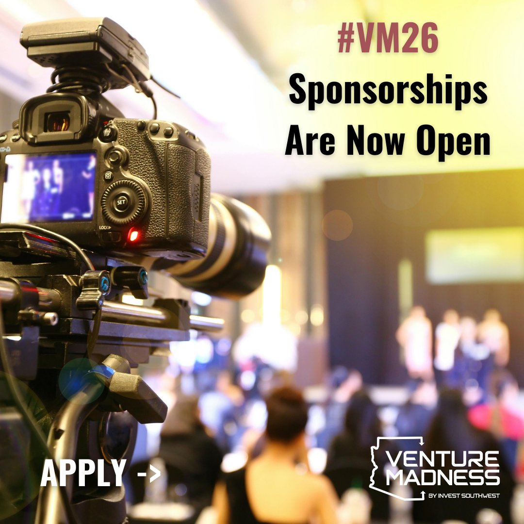 Want visibility, access, and VIP perks? Join us as a Platinum, Gold Track, or Pavilion sponsor before they’re gone! Let's get amped up for #VM26! 🤩

#VentureMadness #InvestSouthwest #VentureCapital #AngelInvesting #ArizonaTech #StartupInvestors #Sponsors