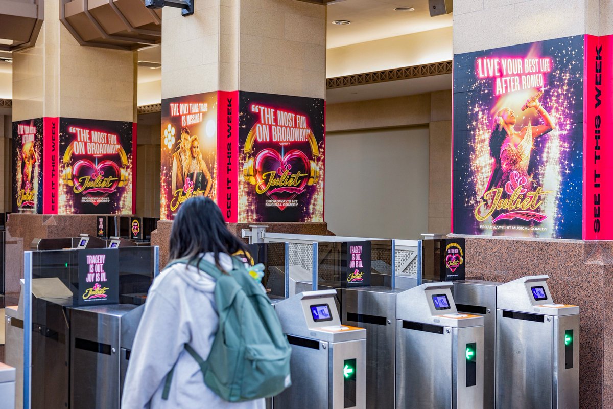Intersection (@intersection_co) on Twitter photo & Juliet is getting a standing ovation at the Secaucus Junction Station, thanks to eye-catching OOH displays that bring the magic of Broadway to thousands of travelers every day. & Juliet is getting a standing ovation at the Secaucus Junction Station, thanks to eye-catching OOH displays that bring the magic of Broadway to thousands of travelers every day.