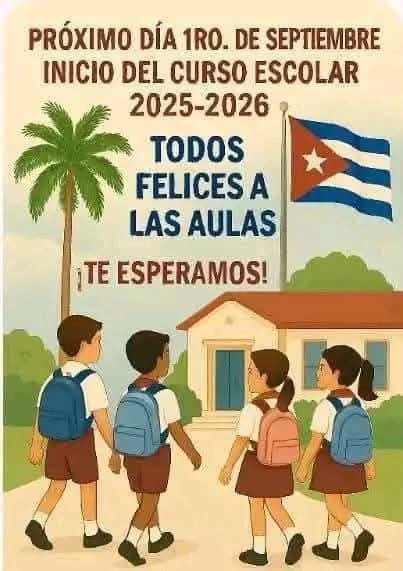 Dirección General de Educación Sagua de Tánamo (@dmesaguadet) on Twitter photo Con #HonorHolguinero los educandos de nuestro territorio sagüero listos Ya para iniciar este 1 de septiembre un nuevo curso escolar 2025-2026 exitoso.
<a href="/LuisFel07486070/">Luis Felipe Batista Rodríguez</a>
<a href="/BatistaDelver/">DelvertMax</a>
<a href="/DiazCanelB/">Miguel Díaz-Canel Bermúdez</a>
<a href="/naimatrujillob/">Naima Ariatne Trujillo Barreto</a>
#DeRegresoALasAulas
@DPE Con #HonorHolguinero los educandos de nuestro territorio sagüero listos Ya para iniciar este 1 de septiembre un nuevo curso escolar 2025-2026 exitoso.
<a href="/LuisFel07486070/">Luis Felipe Batista Rodríguez</a>
<a href="/BatistaDelver/">DelvertMax</a>
<a href="/DiazCanelB/">Miguel Díaz-Canel Bermúdez</a>
<a href="/naimatrujillob/">Naima Ariatne Trujillo Barreto</a>
#DeRegresoALasAulas
@DPE