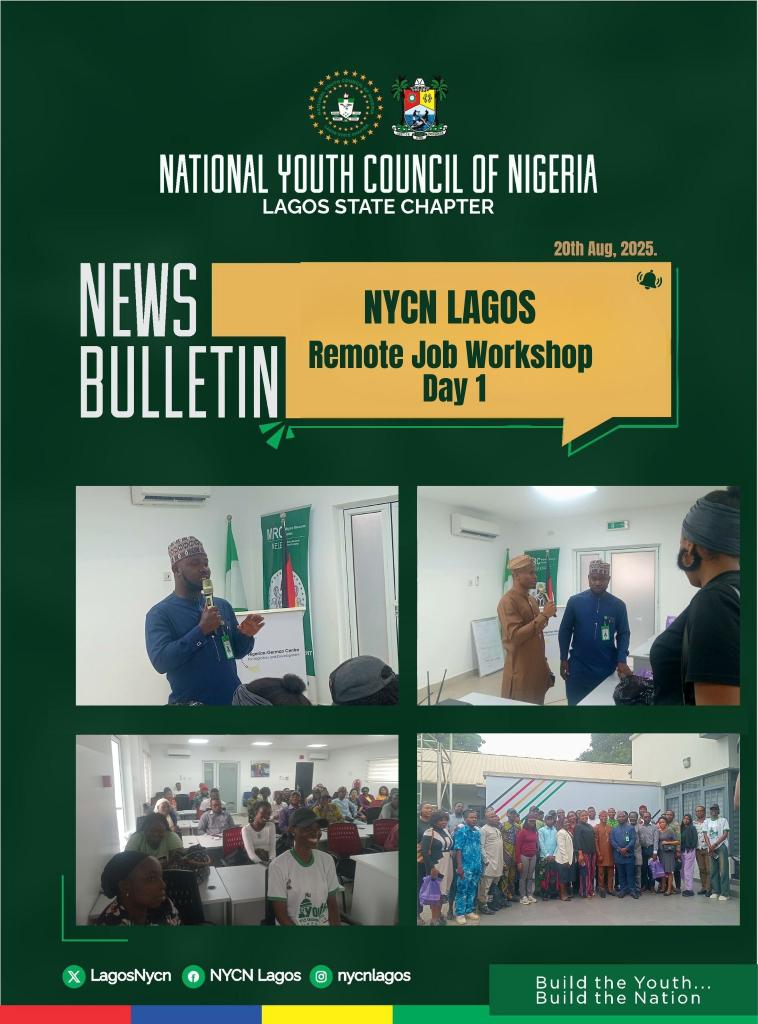 LagosNycn's tweet image. REMOTE JOB WORKSHOP DAY 1 — NYCN LAGOS.

The much-anticipated Remote Job Workshop Program is officially set running.
Today marks Day 1 of this transformative journey at the GIZ Office, Ikoyi, bringing together passionate youths eager to embrace the future of work.