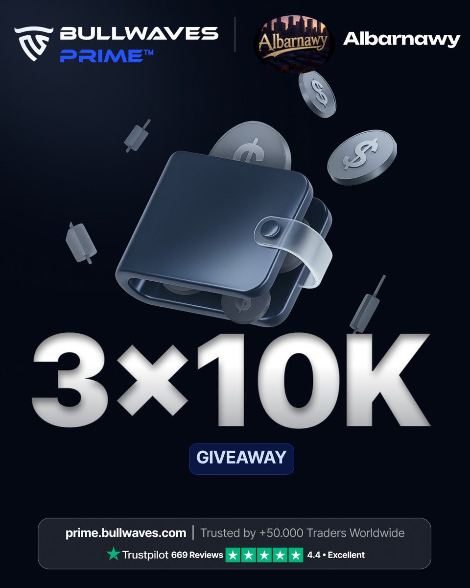 Jamnah_04 (@jamnah_04) on Twitter photo Giveaway time 💥
3X10K Account
✅ Join Discord → discord.gg/zeHPEvyBEH & Invite Others
✅ Follow <a href="/natewolfiey/">Nate Wolfie</a> <a href="/Albarnawy22/">Albarnawy📍</a> <a href="/BullwavesPrime/">Bullwaves Prime</a> <a href="/CRT4H/">CRT Trader🏆</a> <a href="/FundedAllianceG/">FundedAlliance Group</a>
✅ Repost & Tag 3 Friends
✅ Comment with #Bullwavesprime
Winner to be picked in 72 hours. Giveaway time 💥
3X10K Account
✅ Join Discord → discord.gg/zeHPEvyBEH & Invite Others
✅ Follow <a href="/natewolfiey/">Nate Wolfie</a> <a href="/Albarnawy22/">Albarnawy📍</a> <a href="/BullwavesPrime/">Bullwaves Prime</a> <a href="/CRT4H/">CRT Trader🏆</a> <a href="/FundedAllianceG/">FundedAlliance Group</a>
✅ Repost & Tag 3 Friends
✅ Comment with #Bullwavesprime
Winner to be picked in 72 hours.