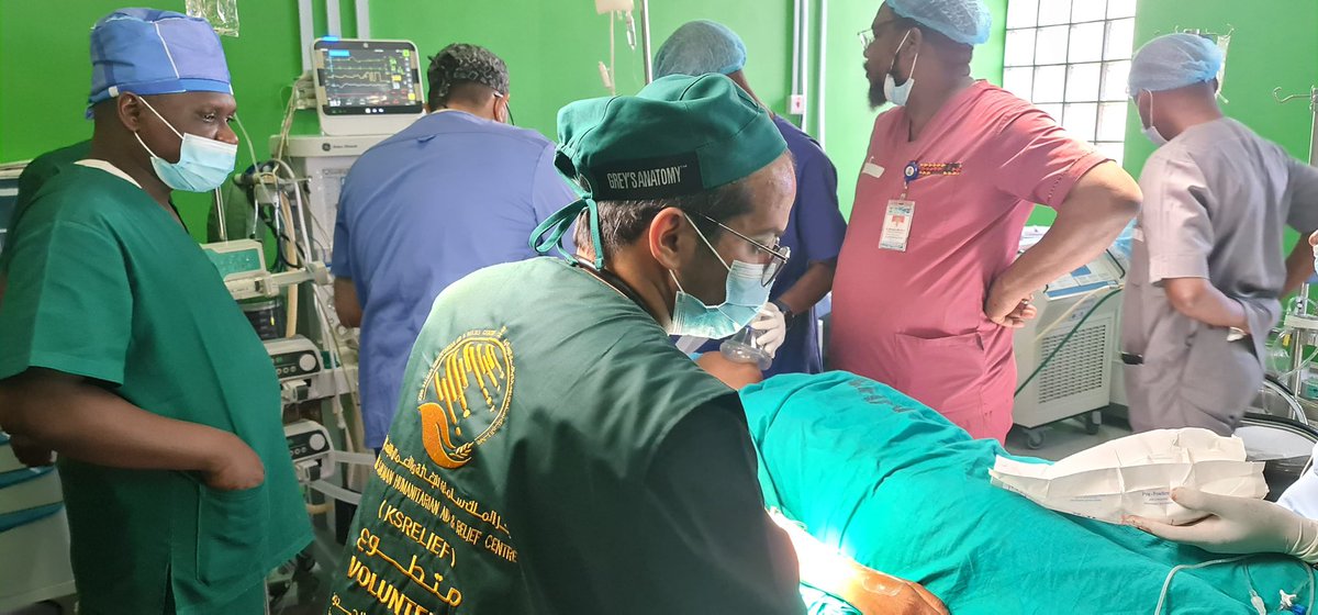 Al-#Balsam’s medical team works in rotating shifts of up to 18 hours a day in the operating room to perform  procedures as part of the voluntary cardiac surgery and catheterization project in Nigeria.