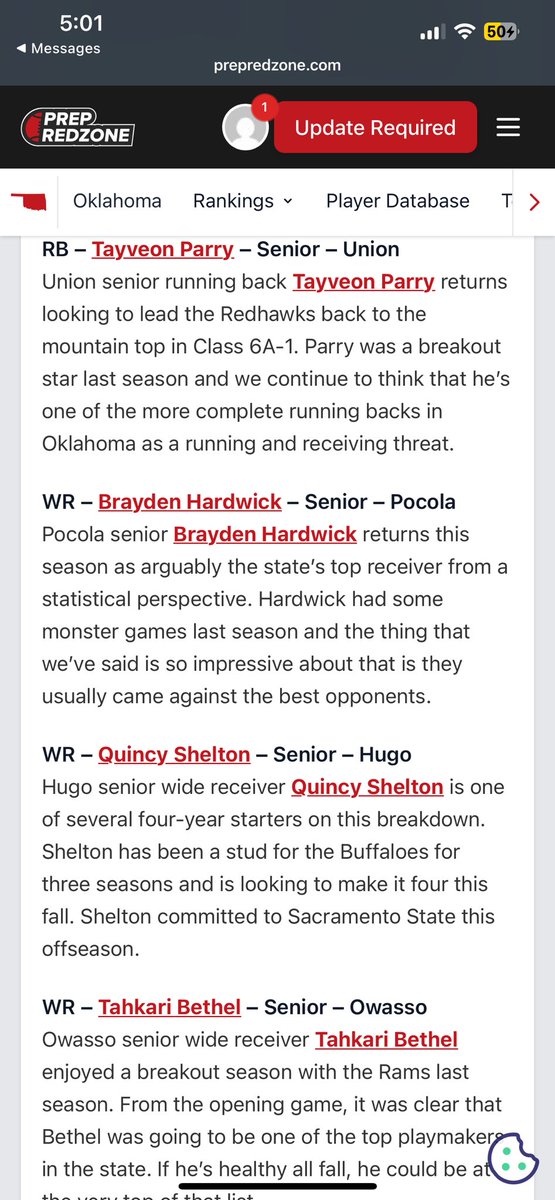 Jason Parker (@coach_jparker54) on Twitter photo Congratulations to <a href="/BraydenHardwic3/">Brayden Hardwick</a> on being named 2nd-Team All-State by <a href="/PrepRedzoneOK/">Prep Redzone Oklahoma</a>!! Ready for this young man to show (once again) he’s the best WR in the state! <a href="/radiojustinp/">Justin Pettit</a> <a href="/NSU_Football/">Northeastern State Football</a> <a href="/SoutheasternFB/">Savage Storm Football</a> <a href="/ECUTigersFB/">ECU Tigers Football</a> <a href="/ucobronchofb/">UCO Football</a> <a href="/smartin197144/">Coach Scott Martin</a> Congratulations to <a href="/BraydenHardwic3/">Brayden Hardwick</a> on being named 2nd-Team All-State by <a href="/PrepRedzoneOK/">Prep Redzone Oklahoma</a>!! Ready for this young man to show (once again) he’s the best WR in the state! <a href="/radiojustinp/">Justin Pettit</a> <a href="/NSU_Football/">Northeastern State Football</a> <a href="/SoutheasternFB/">Savage Storm Football</a> <a href="/ECUTigersFB/">ECU Tigers Football</a> <a href="/ucobronchofb/">UCO Football</a> <a href="/smartin197144/">Coach Scott Martin</a>