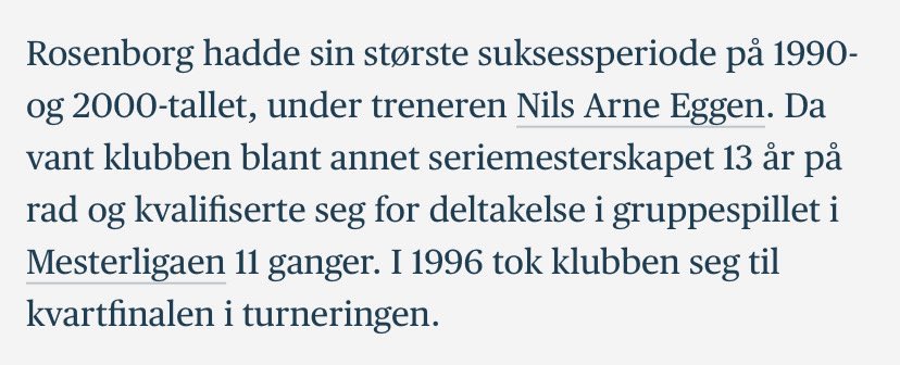 Alle som er gamle nok til å ha opplevd dette, vet dessverre hva vi har i vente nå! Fra sesongstart blir andreplass det eneste realistiske de andre toppklubbene kan sikte mot. Pengene Glimt vil få inn i høst, vil i praksis drepe all spenning i Eliteserien de neste årene. Trist!