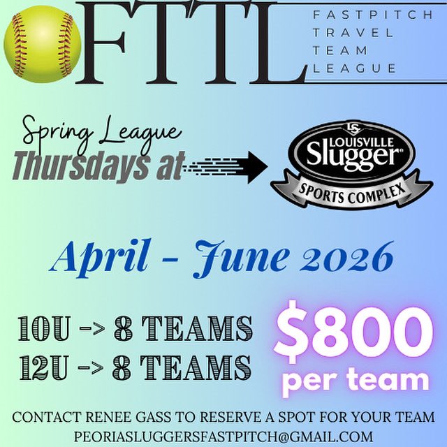 FTTL 🥎 - Spring ‘26 Thursday Night League
⭐️10u - Couple spots STILL OPEN✨
12u - FULL 
- Please Share 🗣️10u teams - Where you at!! 📣
