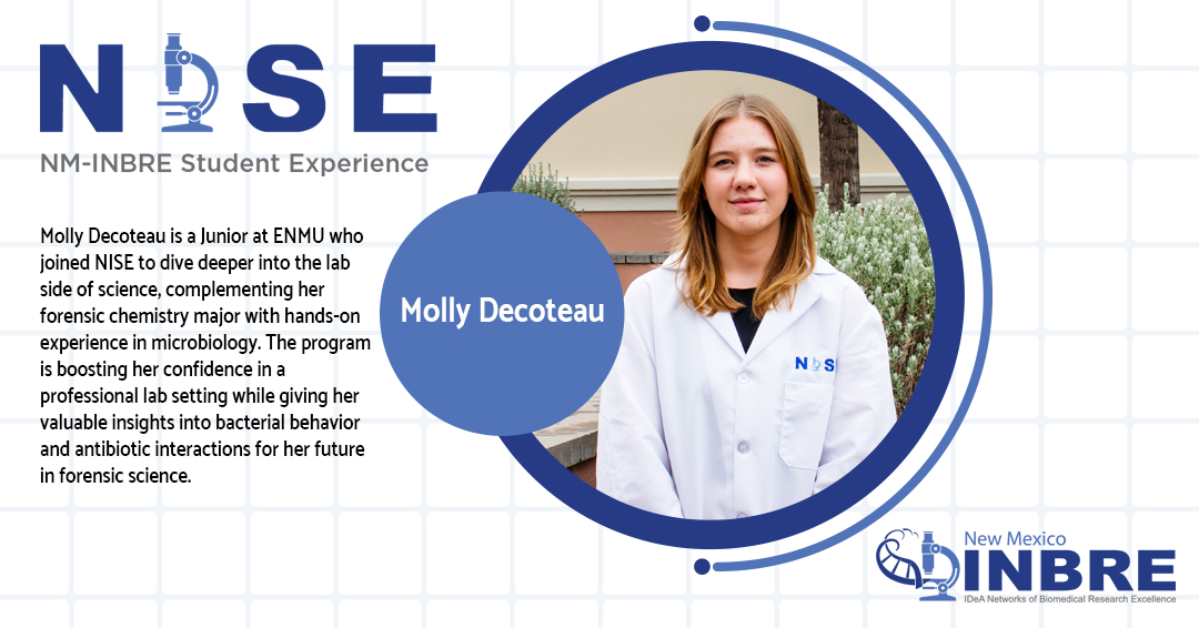 NM-INBRE (@nminbre) on Twitter photo π Meet our next NISE students from this summer: Mikayla Portillo & Molly Decoteau! Both students participated in the NMSU Bootcamp Program. π #NISE2025 #StudentSpotlight π Meet our next NISE students from this summer: Mikayla Portillo & Molly Decoteau! Both students participated in the NMSU Bootcamp Program. π #NISE2025 #StudentSpotlight