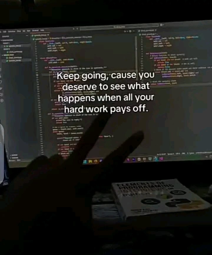 Mustaphaadomus1's tweet image. Coding in silence, building in power. Every line brings you closer to your goal, so whatever keep grinding 🔥⚡💻
#StayMotivated #StartSmallDreamBig #DeveloperMindset #StayFocused #DeveloperLife #CodingCommunity #newdeveloper