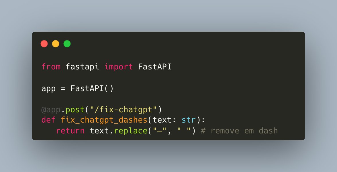 This is my #mvp #saas that makes it impossible for CFP committees to know you're using #chatgpt for your talks.