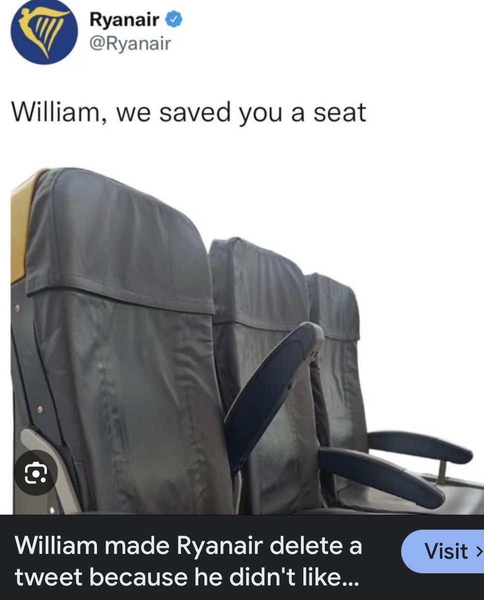 <a href="/theroyaleditor/">Veritas</a> I love this hilarious story about Slumlord Willy, Ryanair and Josie celebrating her 40 yr anniversary with her husband William and Ryanair  saved her husband William a rise up arm rest  … 🤣🤣