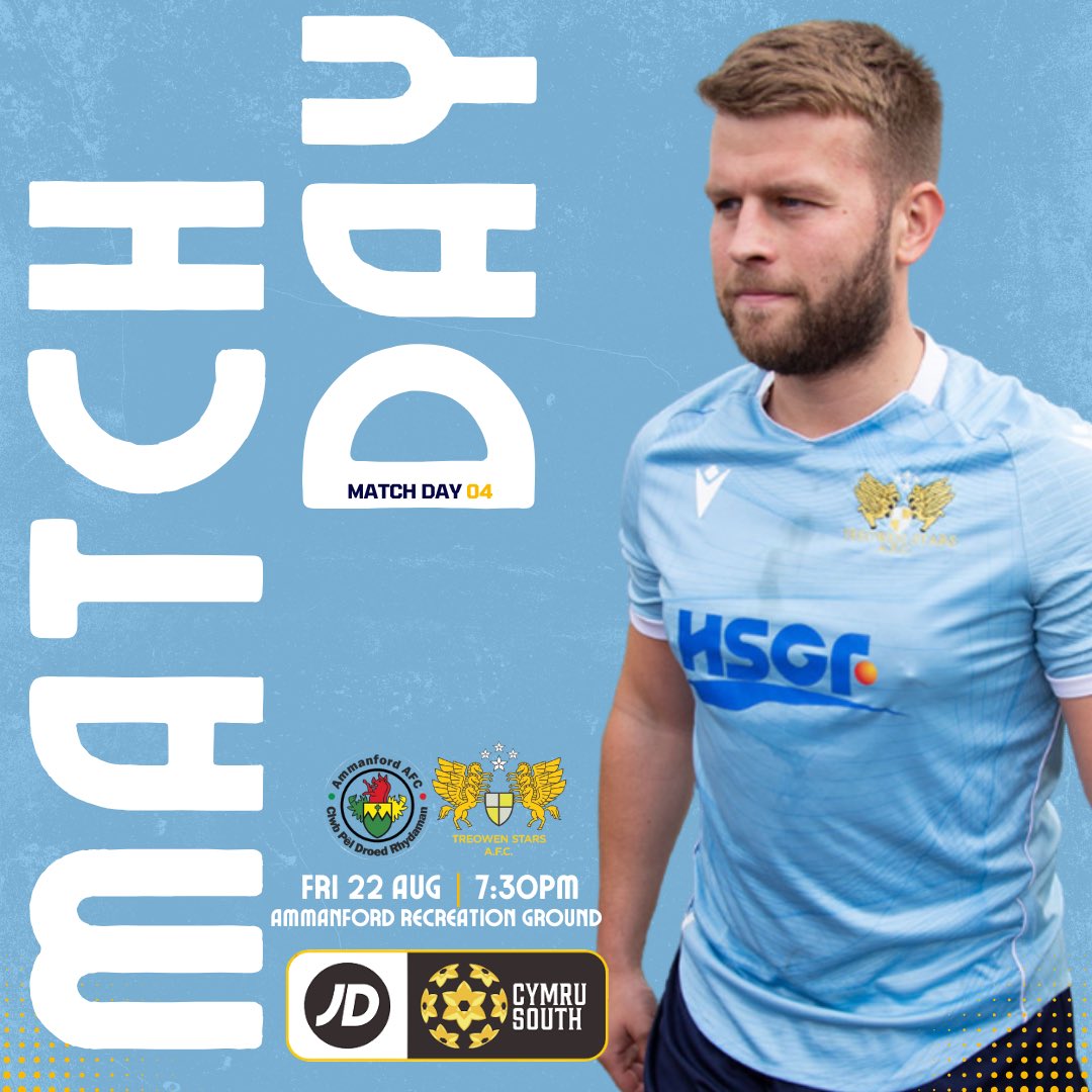 MD4️⃣: Under The Lights 💡 

Join us on the road this Friday as we travel to Ammanford where we look to bounce back after last weekend’s late defeat. 

📆: Friday 22nd August
⌚️: 19:30 | Kick Off
🏟️: Ammanford Recreation Ground

<a href="/AmmanfordAFC/">Ammanford AFC</a> | #Viva ✨