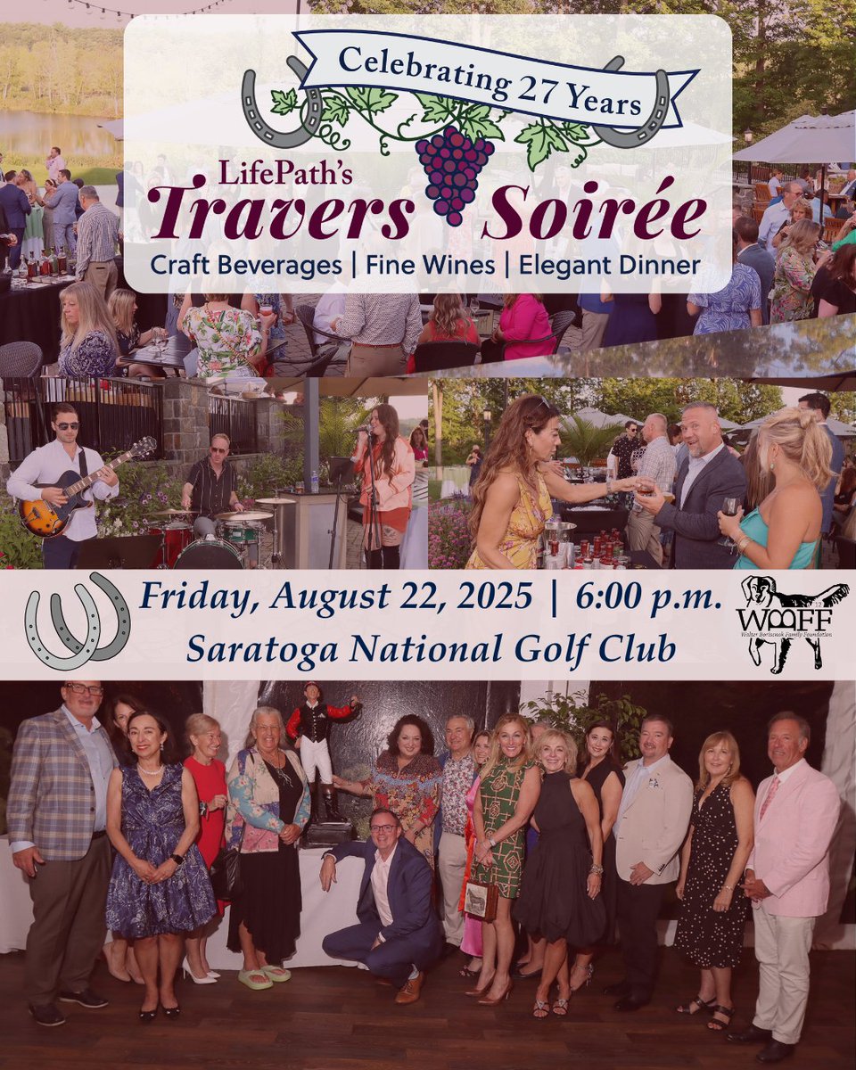 LifePath's 27th Annual Travers Soirée is only two days away! Join us on Friday at Saratoga National Golf Club to support a great cause. We can't wait to see you there! Visit lifepathny.org/travers_27/ or call 518-362-5481 to reserve your spot today!
