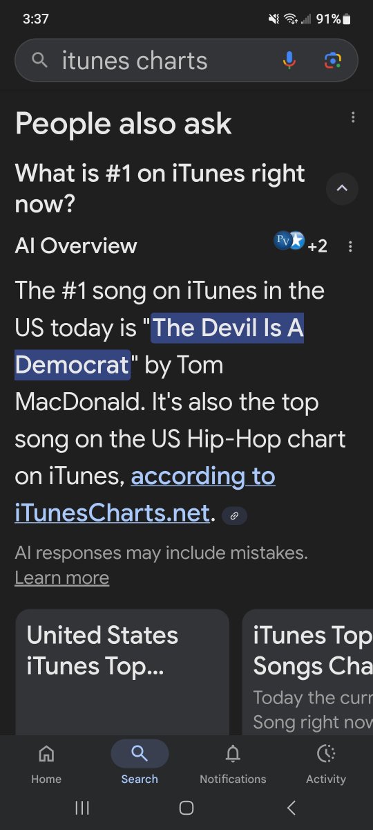 <a href="/IAMTOMMACDONALD/">Tom MacDonald</a> 2 days later, still #1...