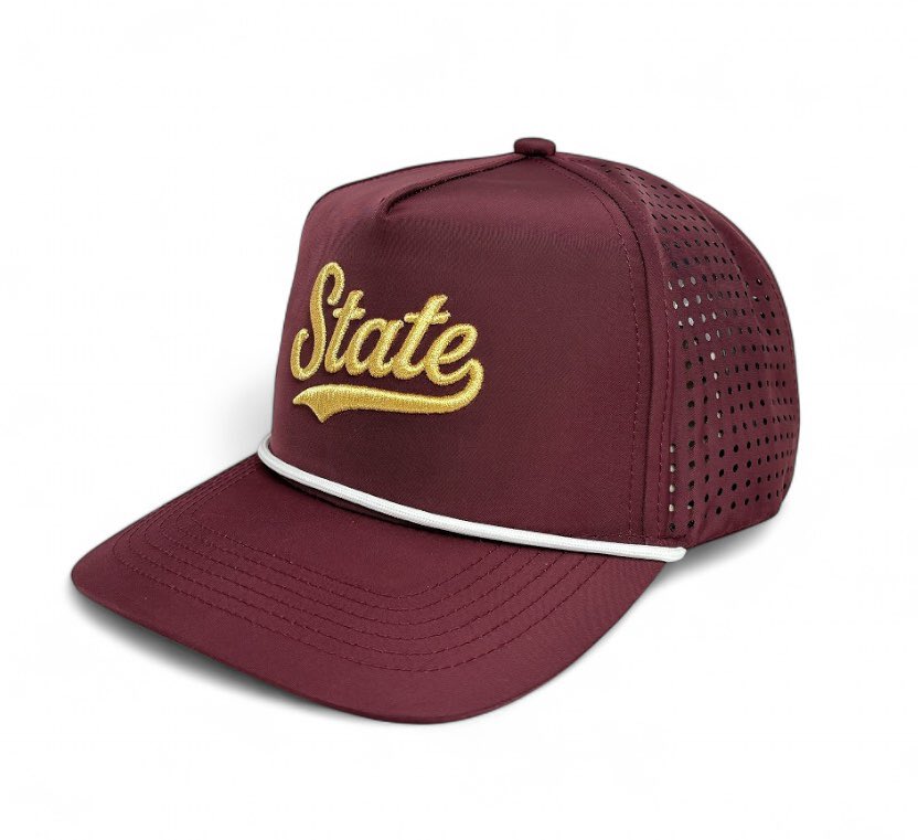 🚨 HATS 🚨 

Been Having It has new maroon  looks for you sickos just in time for the #TXST 2025 season. 

Cats by 90 rope hat now in maroon and introducing the State gold script rope hat. Both with 3D embroidery.

Use code WNOGB at checkout to save 10%: bhihats.com/discount/WNOGB