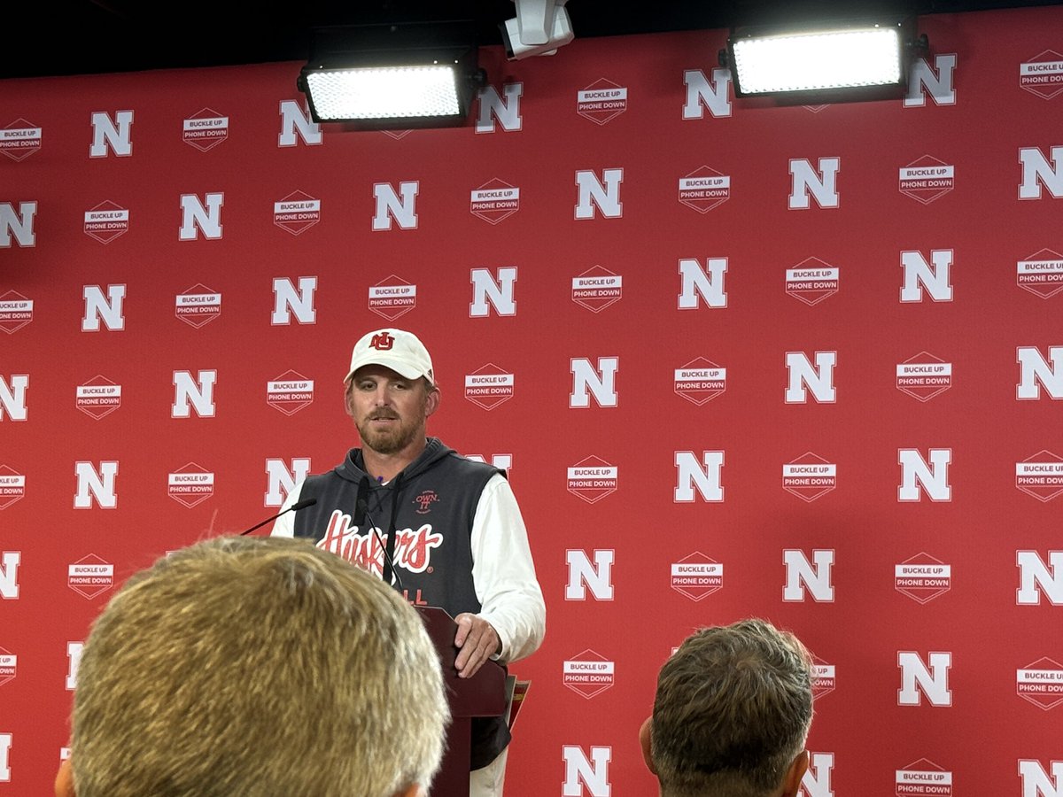 TE coach Marcus Satterfield says Heinrich Haarberg “is a totally different tight end” compared to how he was in the spring. He believes the former quarterback has a ton of upside. #huskers