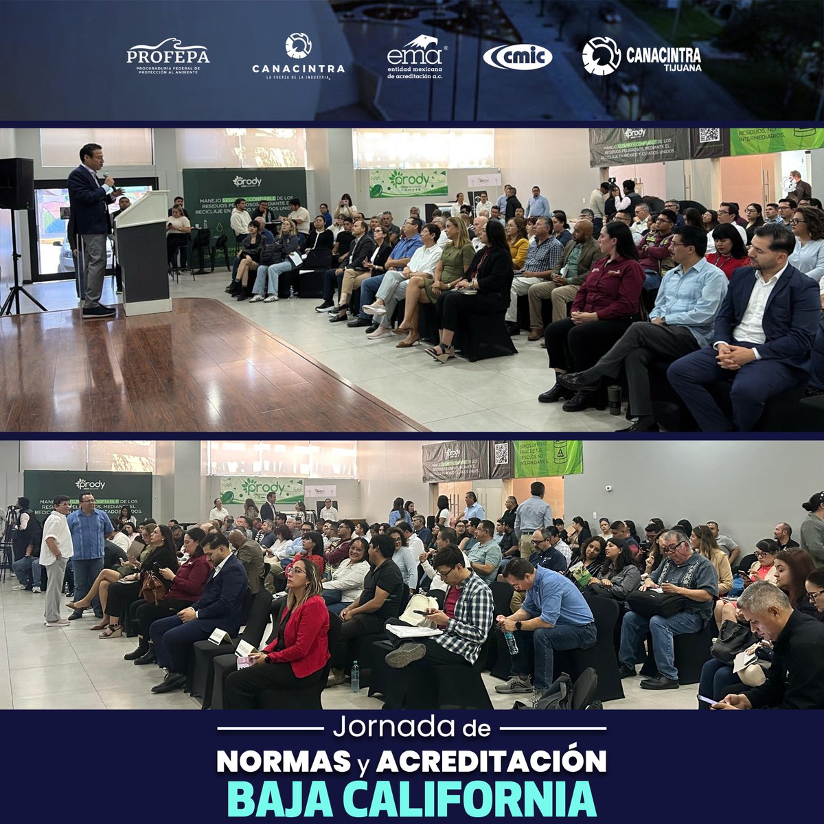 ✨ ¡Gracias, Baja California!
La Jornada de Normas y Acreditación en Tijuana reunió a más de 140 participantes, quienes fortalecieron sus conocimientos en torno al Sistema Nacional de Infraestructura de la Calidad, el Programa Nacional de Auditoría Ambiental y la importancia de