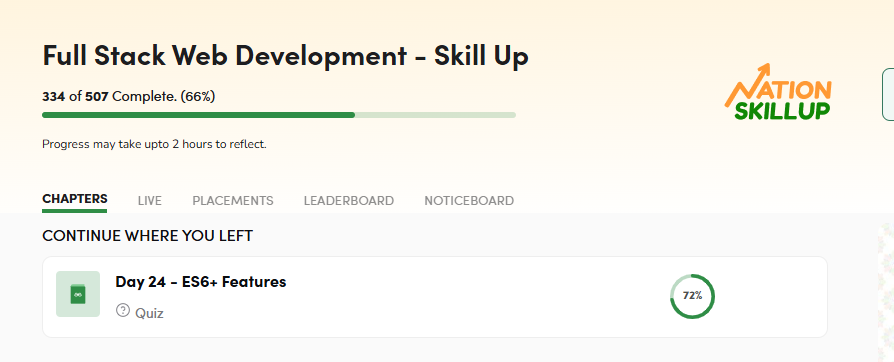 Suvadraa's tweet photo. Week 4 –Day 24 of Learning Full Stack Web Development with @geeksforgeeks

📙ES6+ Features in Javascript

🔗 https://t.co/cfuKWiNfA5…

#skillupwithgfg #nationskillup #FullStack #WebDev #javascript https://t.co/mY7LfPAV3W