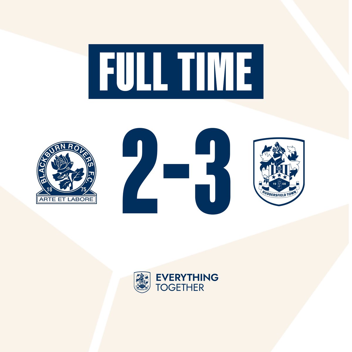 It’s a win away from home for our Terriers this evening! 

Well played Town 💙

#htafcw | #htafc