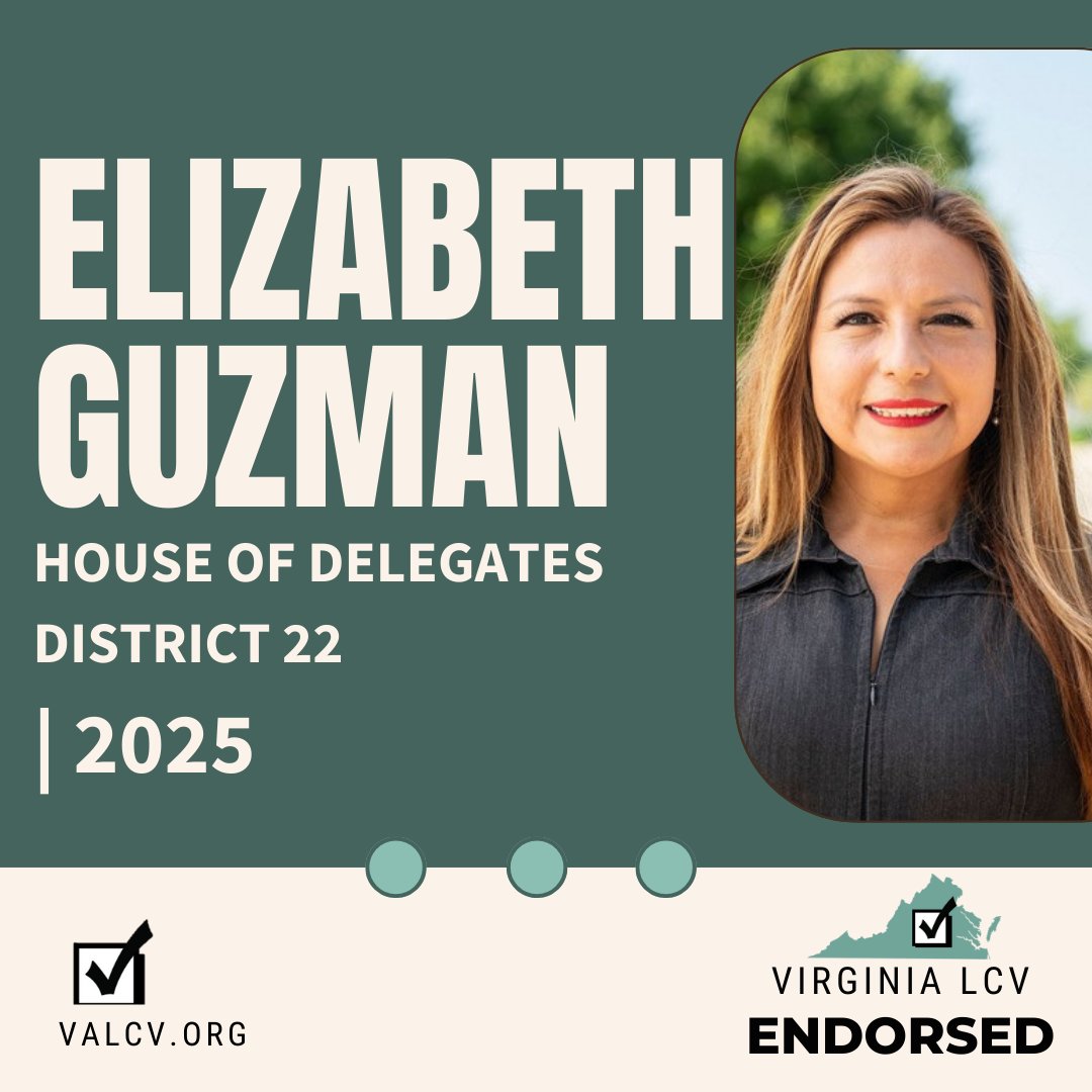 Elizabeth Guzman (@guzman4virginia) on Twitter photo Thank you <a href="/LCVoters/">League of Conservation Voters 🌎</a> for standing with me! Richmond needs leaders who will protect our environment and hold polluters accountable, and I’ll be ready on day one to be the voice for my constituents’ needs. #LCV Thank you <a href="/LCVoters/">League of Conservation Voters 🌎</a> for standing with me! Richmond needs leaders who will protect our environment and hold polluters accountable, and I’ll be ready on day one to be the voice for my constituents’ needs. #LCV