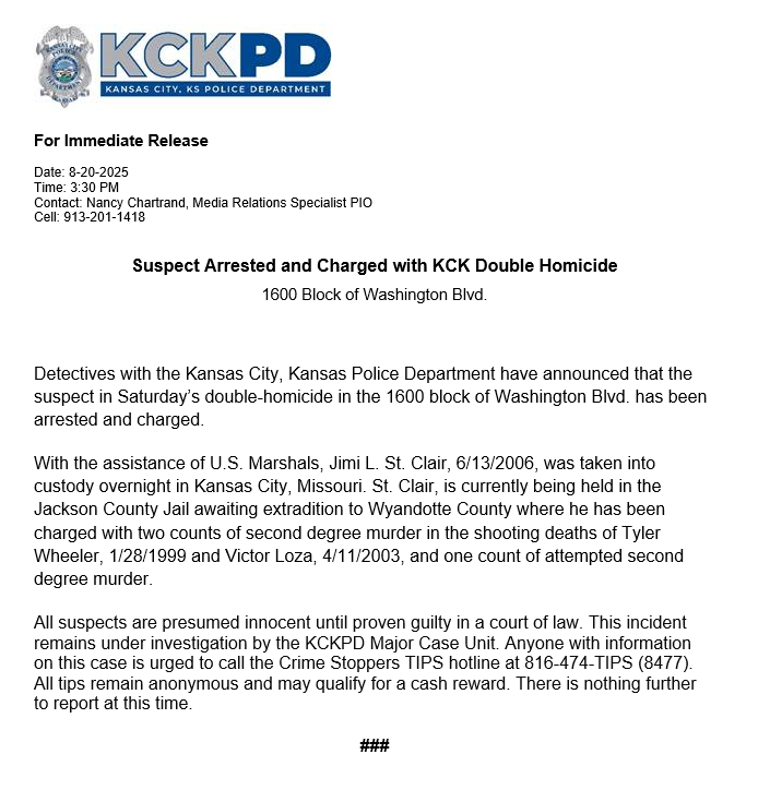 Kansas City, Kansas Police Department tweet media