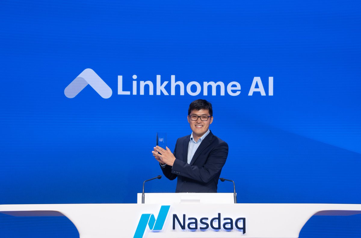 NasdaqExchange's tweet photo. 🏠 The world’s first AI-powered real estate platform.

📈 Linkhome leverages artificial intelligence, fintech, and expert agents to make home ownership more accessible for all Americans.

🔔 Proud to call you #NasdaqListed, $LHAI! https://t.co/bWDh3O5Fi8