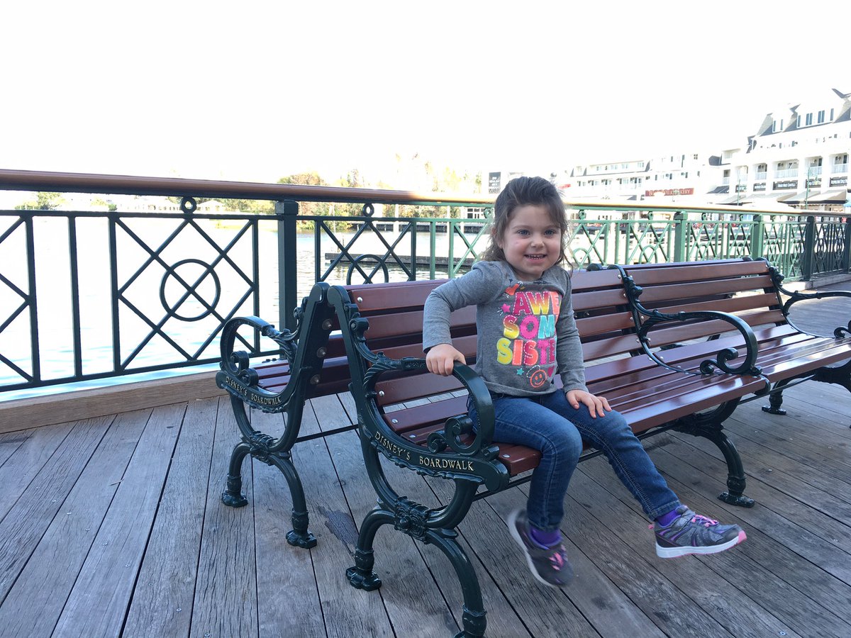 nduda78's tweet photo. @WaltDisneyWorld 😭😭😭For the last 13 years I’ve been taking an annual picture of my daughter on the reverse benches at the Boardwalk - and this year they no longer exist 😭😭😭 . We love you though! #BringBackTheReverseBenchs https://t.co/2AIq06hcu9