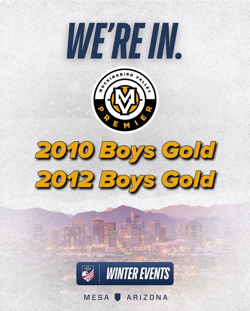 West Coast here we come! ✈️ Our 2010 &amp; 2012 Boys Gold teams have earned a spot each in the National League Winter events this 2025-26 season! Well done &amp; we can’t wait to see you represent MVP in the best ways this winter! #mvpremier #thegoldstandard