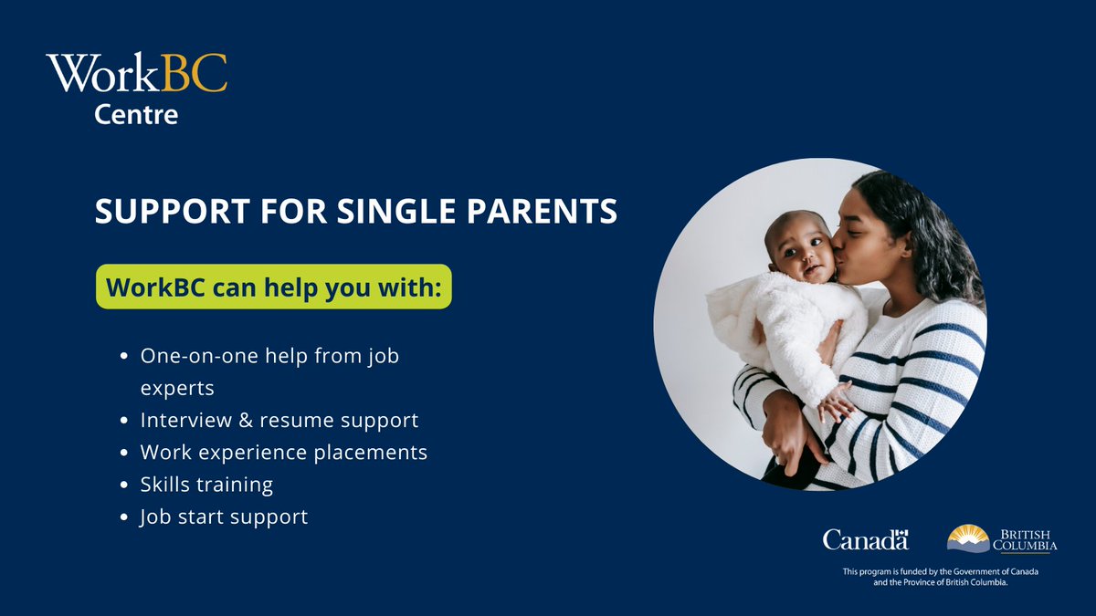 WorkBC Centre Terrace (@terraceworkbc) on Twitter photo Finding a job while raising kids isn’t easy, but WorkBC is here to help. Get free support for job search, training, childcare, and financial assistance. Learn more at WorkBCCentres.ca.
#WorkBC #SingleParents #WorkBCCentreTerrace Finding a job while raising kids isn’t easy, but WorkBC is here to help. Get free support for job search, training, childcare, and financial assistance. Learn more at WorkBCCentres.ca.
#WorkBC #SingleParents #WorkBCCentreTerrace