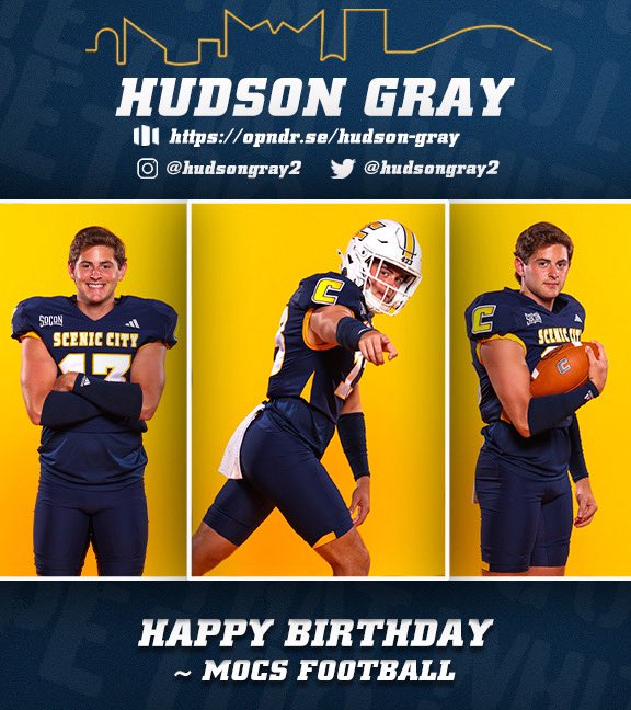 Chattanooga Football (@gomocsfb) on Twitter photo πππ©π©π² ππ’π«ππ‘πππ² πππ
β‘οΈ <a href="/hudsongray2/">Hudson Gray</a>
π opndr.se/hudson-gray
#GoMocsFB x #ClimbTheMtn πππ©π©π² ππ’π«ππ‘πππ² πππ
β‘οΈ <a href="/hudsongray2/">Hudson Gray</a>
π opndr.se/hudson-gray
#GoMocsFB x #ClimbTheMtn