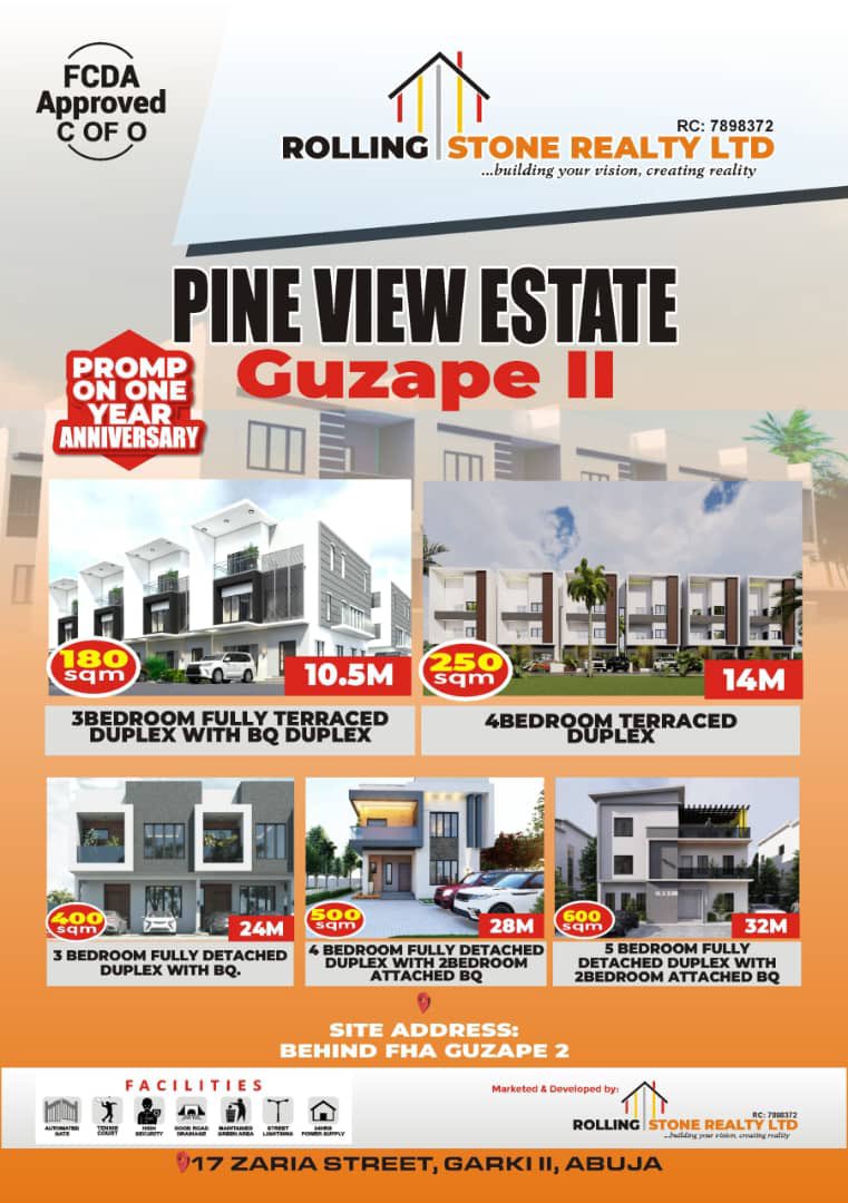 If your skin full come buy this plot in Abuja here
