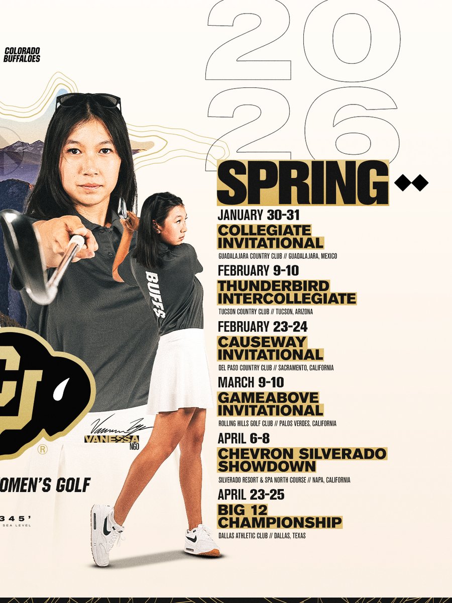 Mark your calendars! Colorado's women's golf schedule is out! buffs.me/4mOg6uj