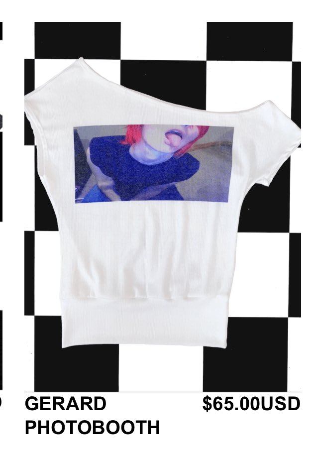 omighty selling a shirt with a pic of a party poison cosplayer thinking it’s gerard way for SIXTY FIVE DOLLARS is killing me