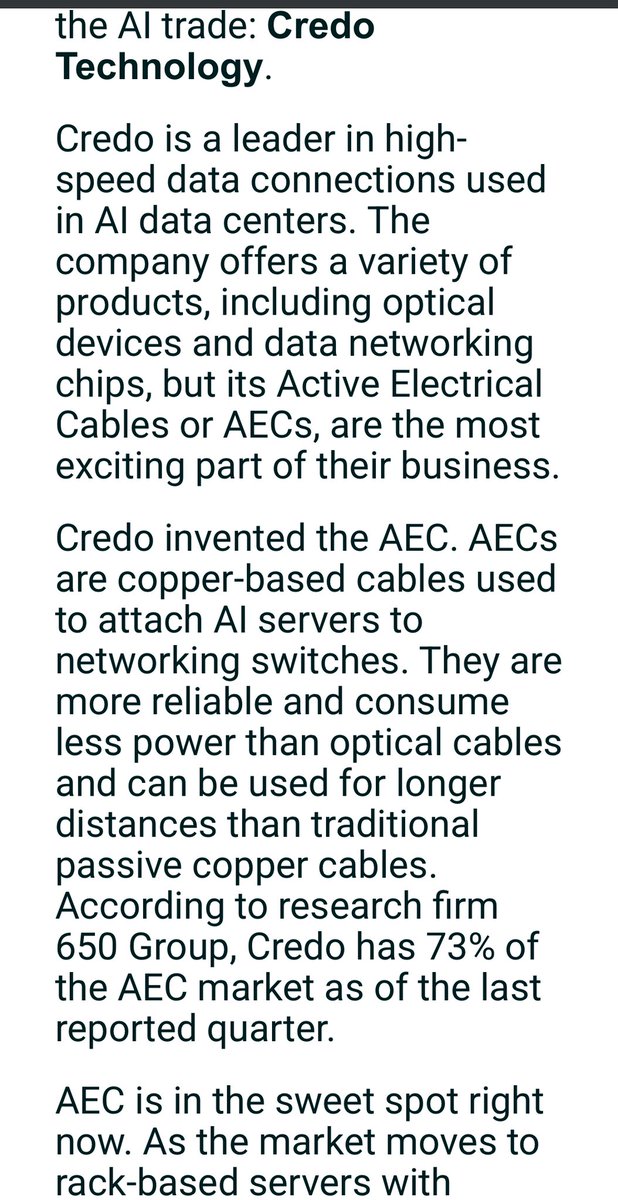 firstadopter's tweet image. I&apos;m bullish on Credo. AI server AECs are in the sweet spot right now