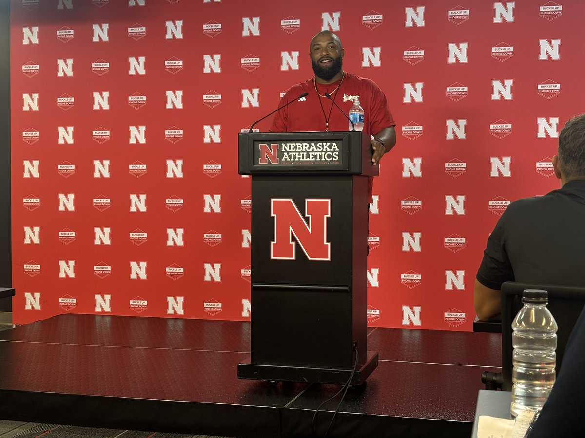 RB coach EJ Barthel

- Emmett Johnson is carrying 205 lbs. 

- Isaiah Mozee “The kid in space is pretty special.” 

- Kwinten Ives “He was crushed when he hurt his hamstring. He’s back now at practice. He had his best day. We’re expecting him at some point to have a big year.”

-