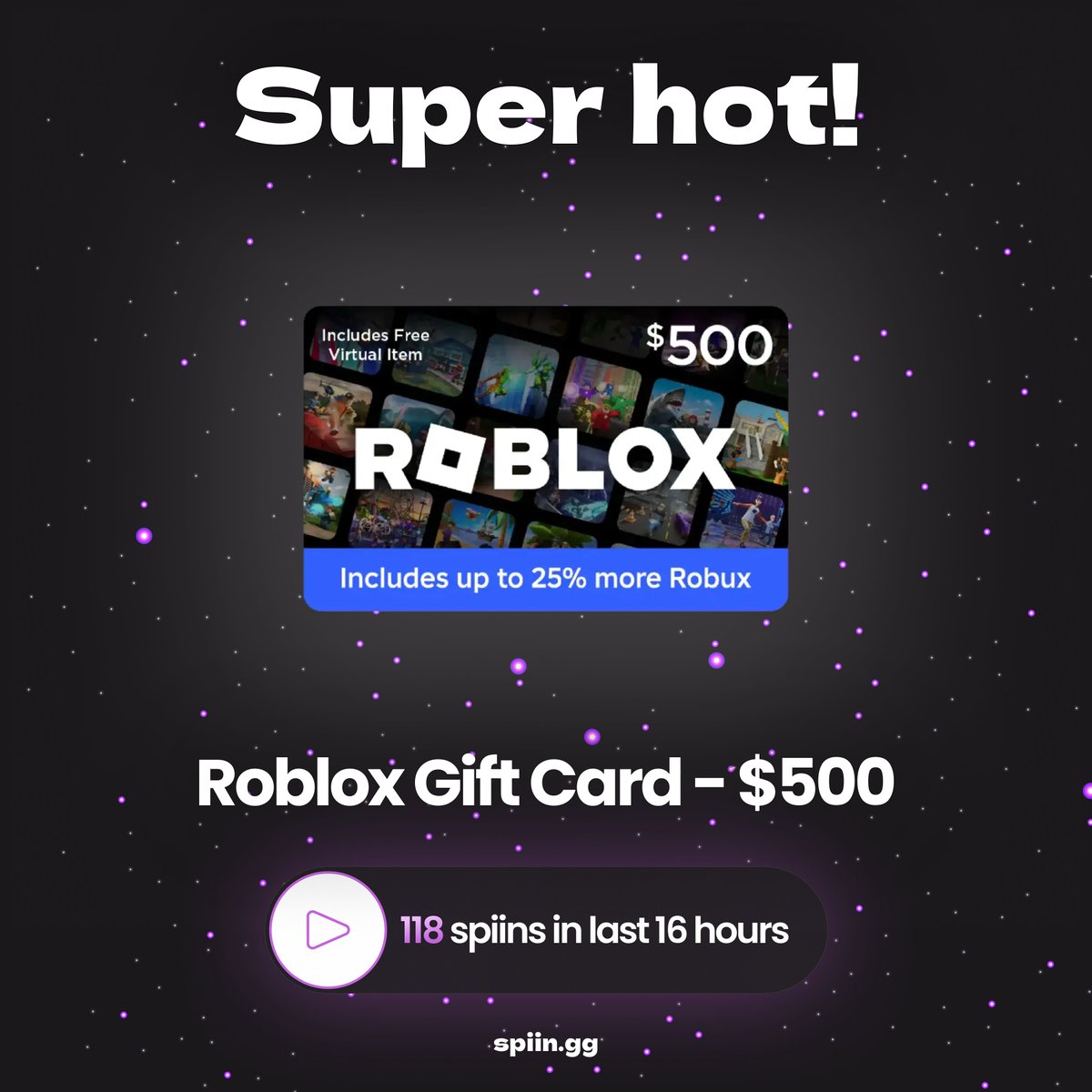 Ok which one of you is dying to win the Roblox $500 gift card!?