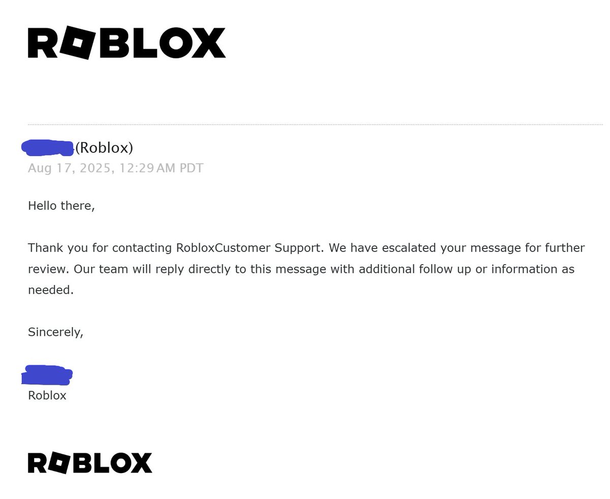 KantinaStudios's tweet image. Our game has been down for 5 days. It took them 2 days to respond to our ticket, but we haven’t heard back since. Everyone else seems to have their games back, but our community and we are still waiting.
#ROBLOX #RobloxDev @Roblox