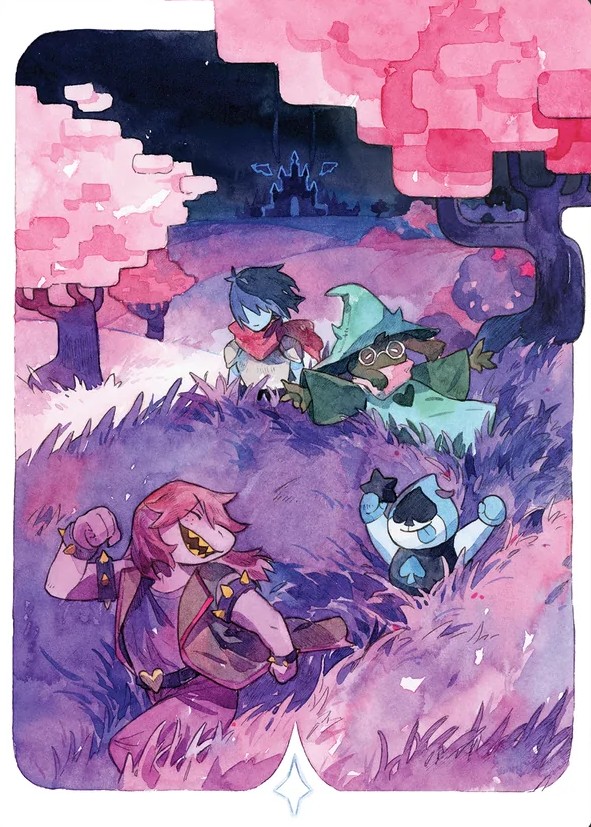 I missed one of the artworks featured on the store for the Deltarune Piano Collections.

This art is for Field of Hopes and Dreams (artwork by @/wraith615_)