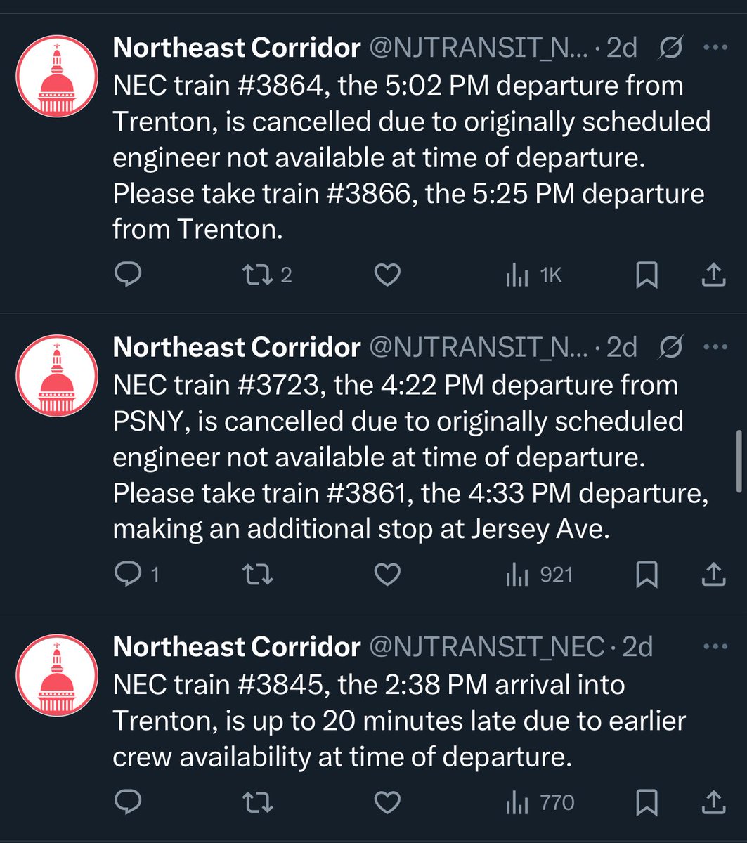 ReichNow's tweet photo. @News12NJ If you’ve fixed @NJTRANSIT, why does rail equipment reliability (mean distance between failures/MDBF) keep hitting new lows and why do we keep seeing engineer/crew availability cancelations so frequently, especially in the days after Meadowlands events? #AskGovMurphy https://t.co/EK1BQeJvgz
