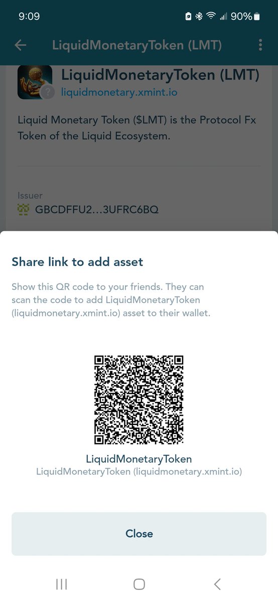 LiquidEcosystem's tweet image. Liquid Monetary Token  Via Stellar Alt Asset..
The ticker is $LMT $0.01 - $0.18 a fair value price for 2025-2026 #BullRun
#StellarBlockChain #LiquidEcosystem
#LockedLiquidityInAMM🔒