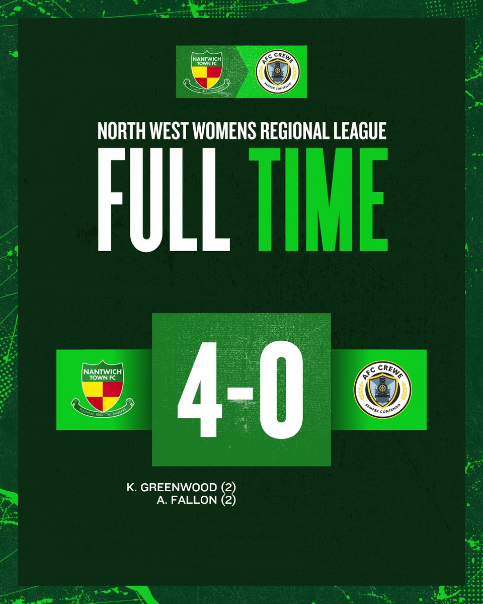 NantwichWomenFC's tweet image. A win under the lights💡💪

Another dominant win for the Dabbers this evening! 👏 

⚽️⚽️ Katie Greenwood, sponsored by Stephen Jackson 
⚽️⚽️ Amanda Fallon, sponsored by the NTISA

#UpTheDabbers💚